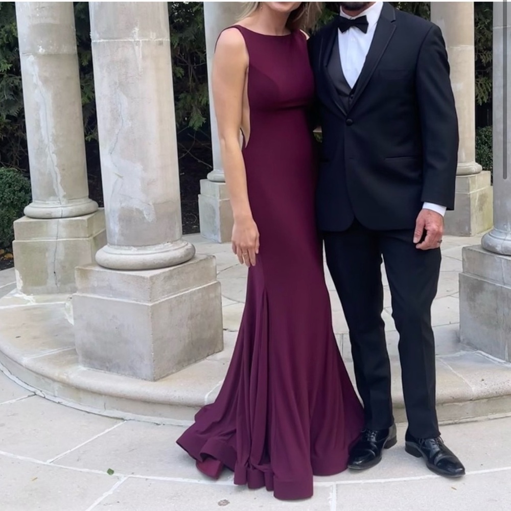 Jovani Dress Maroon Gown 47100 sz 12